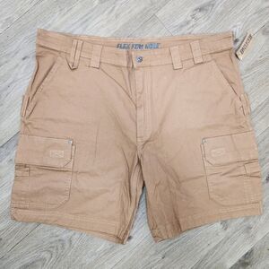 Duluth Trading Co NWT Men's Flex Fire Hose Tan Cargo Shorts Size 44